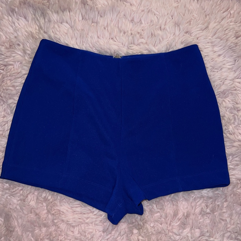 Royal blue mini shorts